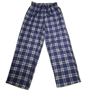 Greendog Boys Pajama Pant Bottoms Size 10 12 Blue and Gray Plaid